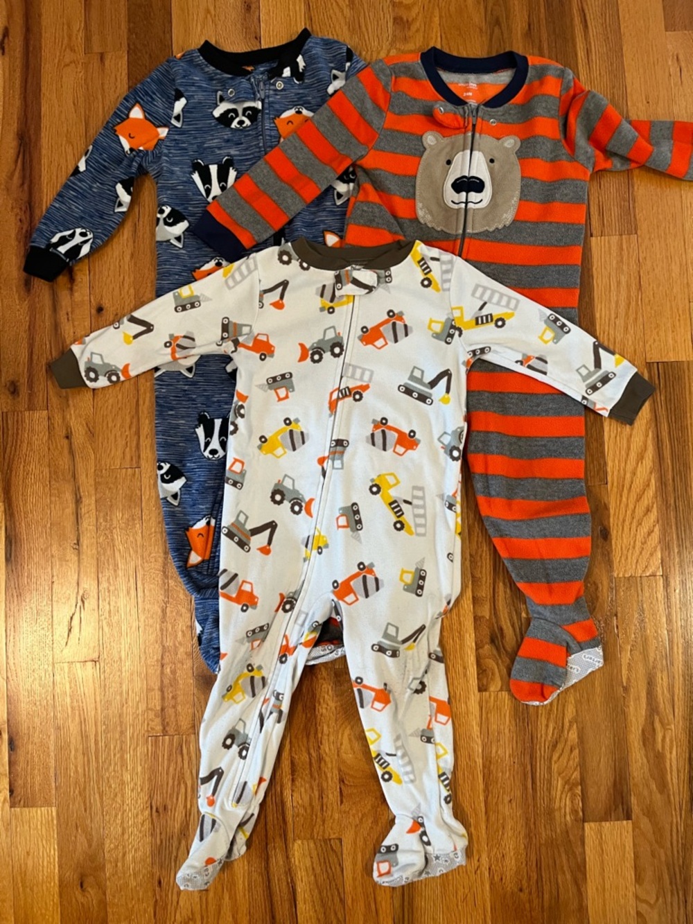 3 Pairs 24M Fleece Pajamas